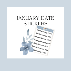 January Date Stickers